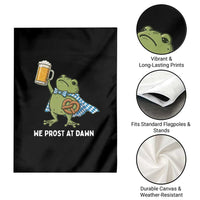 Funny Frog Oktoberfest Bavarian Beer Lover Garden Flag We Prost At Dawn