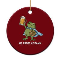 Funny Frog Oktoberfest Bavarian Beer Lover Ceramic Ornament We Prost At Dawn
