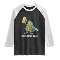 Funny Frog Oktoberfest Bavarian Beer Lover Raglan Shirt We Prost At Dawn