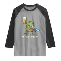 Funny Frog Oktoberfest Bavarian Beer Lover Raglan Shirt We Prost At Dawn