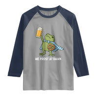 Funny Frog Oktoberfest Bavarian Beer Lover Raglan Shirt We Prost At Dawn