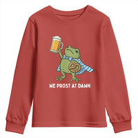 Funny Frog Oktoberfest Bavarian Beer Lover Youth Sweatshirt We Prost At Dawn