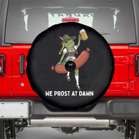 Funny Oktoberfest Frog Spare Tire Cover We Prost At Dawn Dirndl Sausage Beer Lover