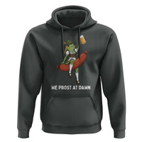 Funny Oktoberfest Frog Hoodie We Prost At Dawn Dirndl Sausage Beer Lover