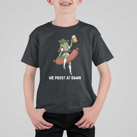Funny Oktoberfest Frog T Shirt For Kid We Prost At Dawn Dirndl Sausage Beer Lover