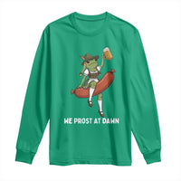 Funny Oktoberfest Frog Long Sleeve Shirt We Prost At Dawn Dirndl Sausage Beer Lover