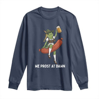 Funny Oktoberfest Frog Long Sleeve Shirt We Prost At Dawn Dirndl Sausage Beer Lover