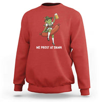 Funny Oktoberfest Frog Sweatshirt We Prost At Dawn Dirndl Sausage Beer Lover