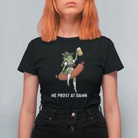 Funny Oktoberfest Frog T Shirt For Women We Prost At Dawn Dirndl Sausage Beer Lover