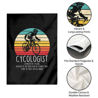 Cycologist Definition Garden Flag Vintage Bicycle Rider Cycling Gift