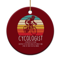Cycologist Definition Ceramic Ornament Vintage Bicycle Rider Cycling Gift