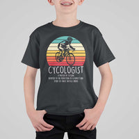 Cycologist Definition T Shirt For Kid Vintage Bicycle Rider Cycling Gift
