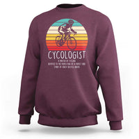Cycologist Definition Sweatshirt Vintage Bicycle Rider Cycling Gift