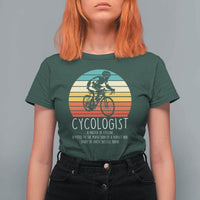 Cycologist Definition T Shirt For Women Vintage Bicycle Rider Cycling Gift