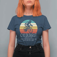 Cycologist Definition T Shirt For Women Vintage Bicycle Rider Cycling Gift