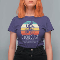 Cycologist Definition T Shirt For Women Vintage Bicycle Rider Cycling Gift