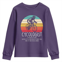 Cycologist Definition Youth Sweatshirt Vintage Bicycle Rider Cycling Gift