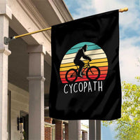 Cycopath Bigfoot Riding Bike Garden Flag Funny Bigfoot Cyclist Bicycle Gift