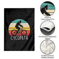 Cycopath Bigfoot Riding Bike Garden Flag Funny Bigfoot Cyclist Bicycle Gift