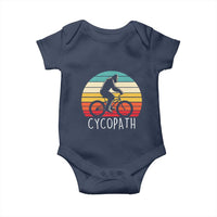 Cycopath Bigfoot Riding Bike Baby Onesie Funny Bigfoot Cyclist Bicycle Gift