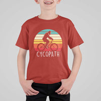 Cycopath Bigfoot Riding Bike T Shirt For Kid Funny Bigfoot Cyclist Bicycle Gift