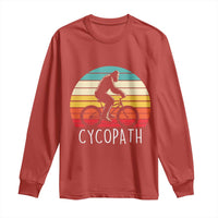 Cycopath Bigfoot Riding Bike Long Sleeve Shirt Funny Bigfoot Cyclist Bicycle Gift