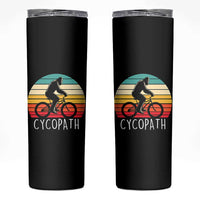 Cycopath Bigfoot Riding Bike Skinny Tumbler Funny Bigfoot Cyclist Bicycle Gift
