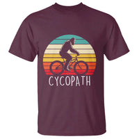 Cycopath Bigfoot Riding Bike T Shirt Funny Bigfoot Cyclist Bicycle Gift