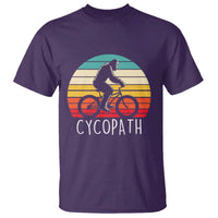 Cycopath Bigfoot Riding Bike T Shirt Funny Bigfoot Cyclist Bicycle Gift