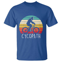 Cycopath Bigfoot Riding Bike T Shirt Funny Bigfoot Cyclist Bicycle Gift