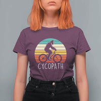 Cycopath Bigfoot Riding Bike T Shirt For Women Funny Bigfoot Cyclist Bicycle Gift