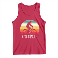 Cycopath Bigfoot Riding Bike Tank Top Funny Bigfoot Cyclist Bicycle Gift