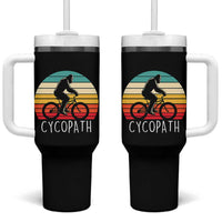 Cycopath Bigfoot Riding Bike Tumbler With Handle Funny Bigfoot Cyclist Bicycle Gift