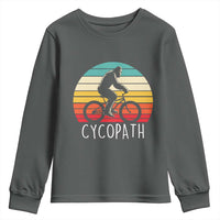 Cycopath Bigfoot Riding Bike Youth Sweatshirt Funny Bigfoot Cyclist Bicycle Gift