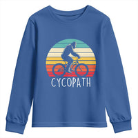 Cycopath Bigfoot Riding Bike Youth Sweatshirt Funny Bigfoot Cyclist Bicycle Gift