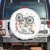 Funny Bike Crash Cycling Goose Lover Spare Tire Cover Is My Bike OK