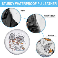 Funny Bike Crash Cycling Goose Lover Spare Tire Cover Is My Bike OK