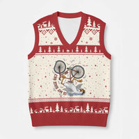 Funny Bike Crash Cycling Goose Lover V-Neck Knit Sweater Vest Is My Bike OK