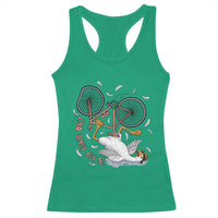 Funny Bike Crash Cycling Goose Lover Racerback Tank Top Is My Bike OK