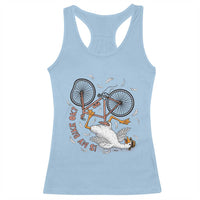 Funny Bike Crash Cycling Goose Lover Racerback Tank Top Is My Bike OK