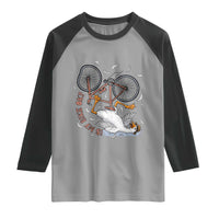 Funny Bike Crash Cycling Goose Lover Raglan Shirt Is My Bike OK