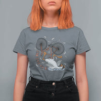 Funny Bike Crash Cycling Goose Lover T Shirt For Women Is My Bike OK