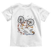 Funny Bike Crash Cycling Goose Lover Toddler T Shirt Is My Bike OK