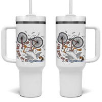 Funny Bike Crash Cycling Goose Lover Tumbler With Handle Is My Bike OK