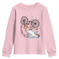 Funny Bike Crash Cycling Goose Lover Youth Sweatshirt Is My Bike OK