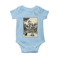 Funny Medieval Knight Boop Black Cat Baby Onesie Renaissance Fantasy Cat Lover