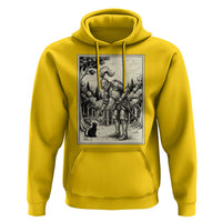 Funny Medieval Knight Boop Black Cat Hoodie Renaissance Fantasy Cat Lover