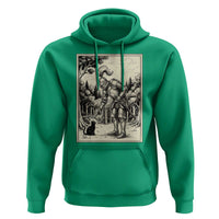 Funny Medieval Knight Boop Black Cat Hoodie Renaissance Fantasy Cat Lover