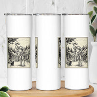 Funny Medieval Knight Boop Black Cat Skinny Tumbler Renaissance Fantasy Cat Lover