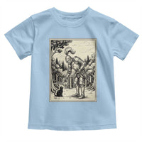 Funny Medieval Knight Boop Black Cat Toddler T Shirt Renaissance Fantasy Cat Lover